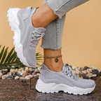 Women's Orthopedic Sneakers Wide Toe Box Arch Support Foot Pain Relief Chunky – Maica - Lolly 