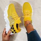 Women's Orthopedic Sneakers Wide Toe Box Arch Support Foot Pain Relief Chunky – Maica - Lolly 