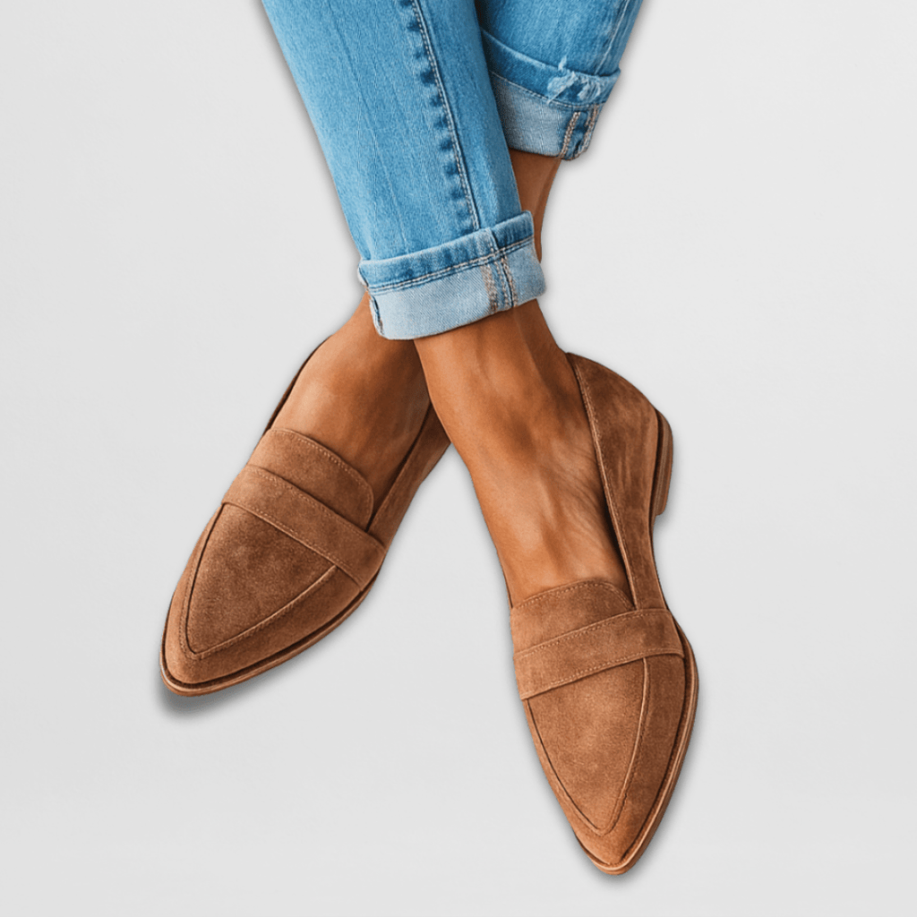 Women's Orthopedic Soft Suede Loafers Cushioned No Break-In Everyday Comfort Flat – Helen - Lolly 