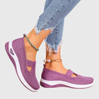 Women's Orthopedic Walking Shoes Cushioned Slip-On Ergonomic Arch Support Everyday Comfort – Lora - Lolly 