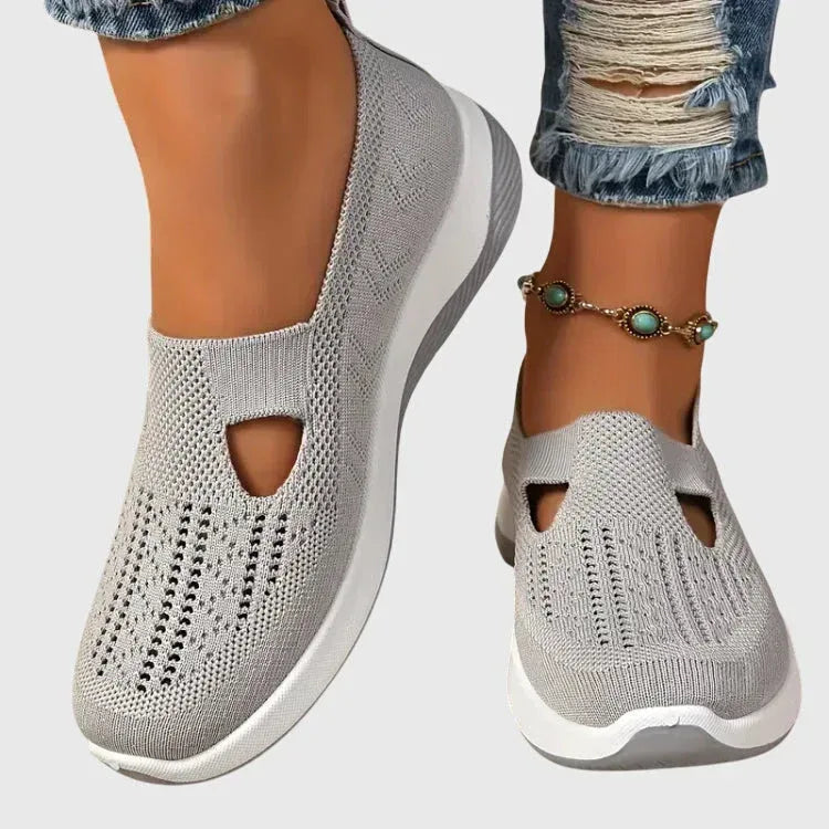 Women's Orthopedic Walking Shoes Cushioned Slip-On Ergonomic Arch Support Everyday Comfort – Lora - Lolly 