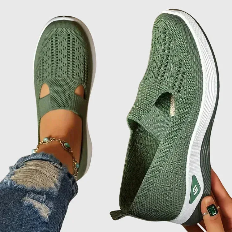 Women's Orthopedic Walking Shoes Cushioned Slip-On Ergonomic Arch Support Everyday Comfort – Lora - Lolly 
