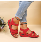 Women's Orthopedic Wedge Sandals Adjustable Strap Open Toe Arch Support Casual Summer Shoes – Alfreda - Lolly 