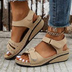Women's Orthopedic Wedge Sandals Adjustable Strap Open Toe Arch Support Casual Summer Shoes – Alfreda - Lolly 