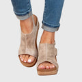 Women's Orthopedic Wedge Sandals Cushioned Insole Adjustable Buckle All-Day Comfort – Adela - Lolly 