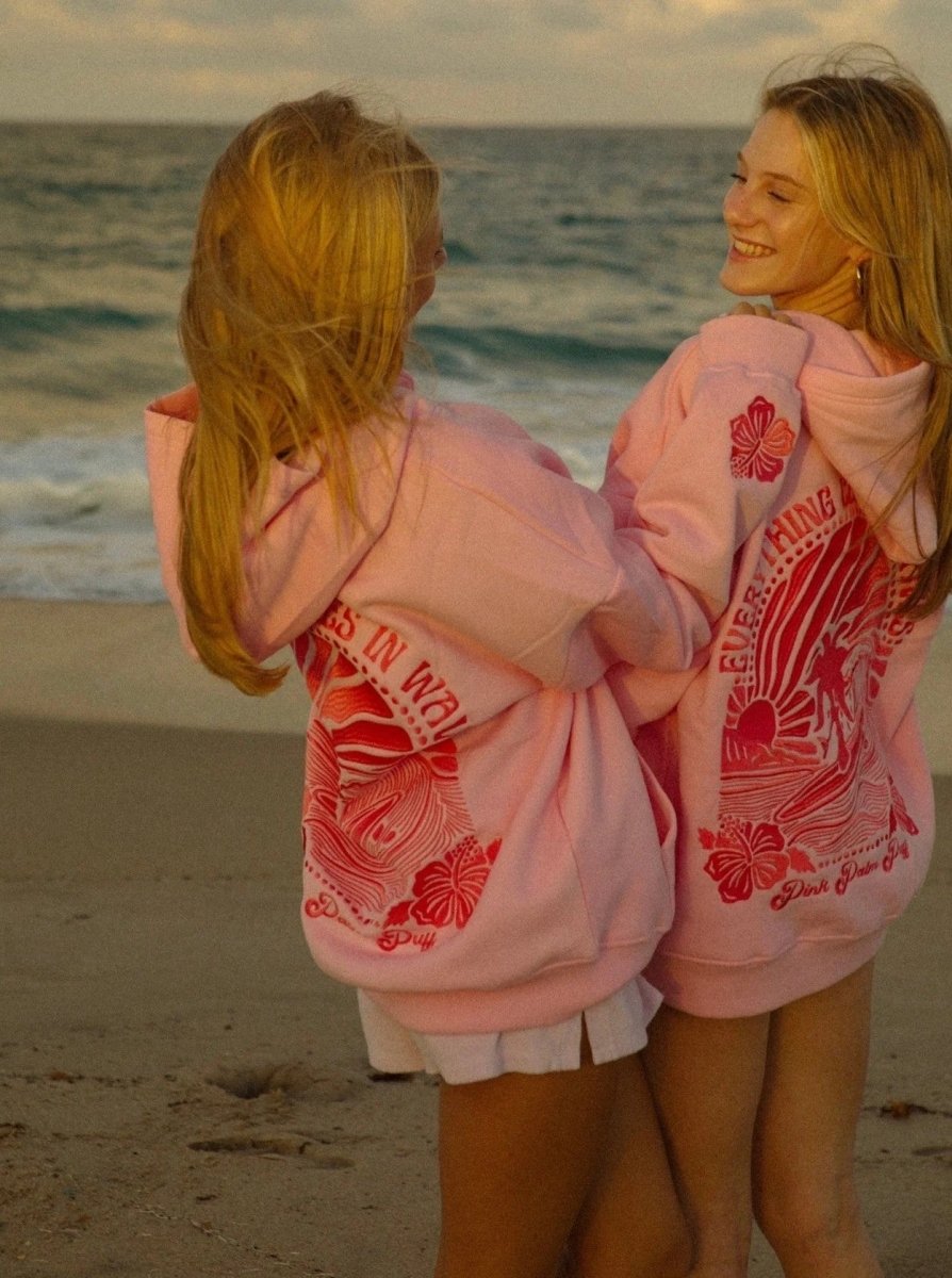 Women's Oversized Graphic Hoodie Beach Casual Pullover Sweatshirt - Lolly 