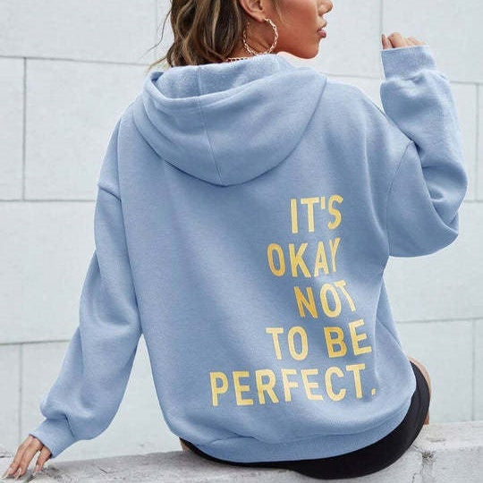 Women's Oversized Graphic Hoodie Casual Pullover Motivational Print Sweatshirt - Lolly 