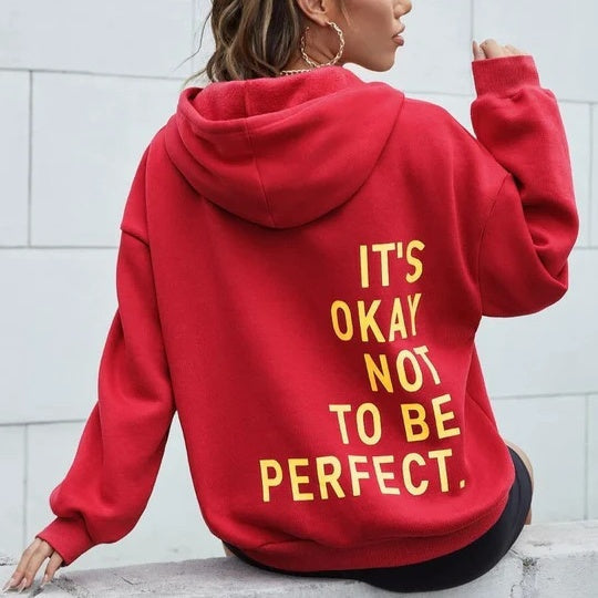 Women's Oversized Graphic Hoodie Casual Pullover Motivational Print Sweatshirt - Lolly 