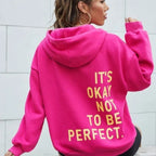 Women's Oversized Graphic Hoodie Casual Pullover Motivational Print Sweatshirt - Lolly 