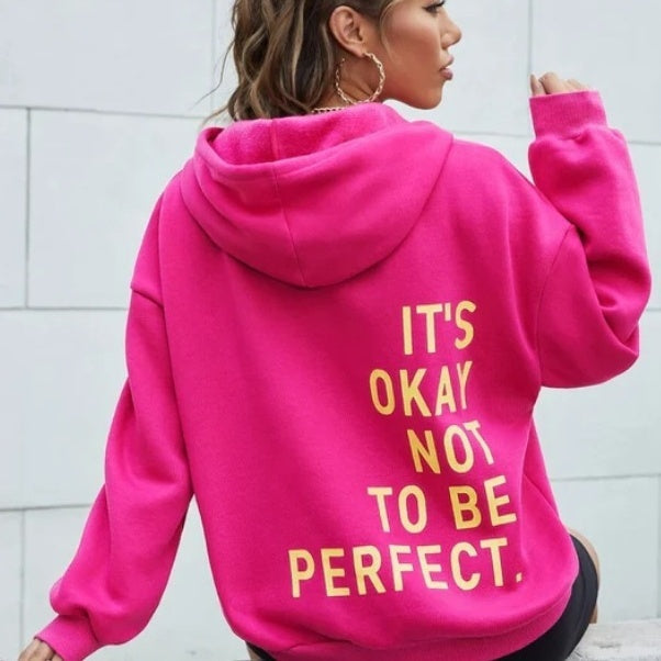 Women's Oversized Graphic Hoodie Casual Pullover Motivational Print Sweatshirt - Lolly 
