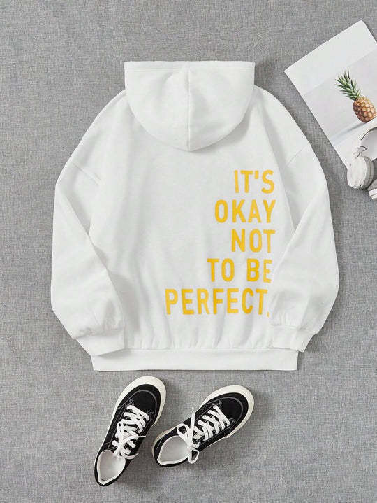Women's Oversized Graphic Hoodie Casual Pullover Motivational Print Sweatshirt - Lolly 