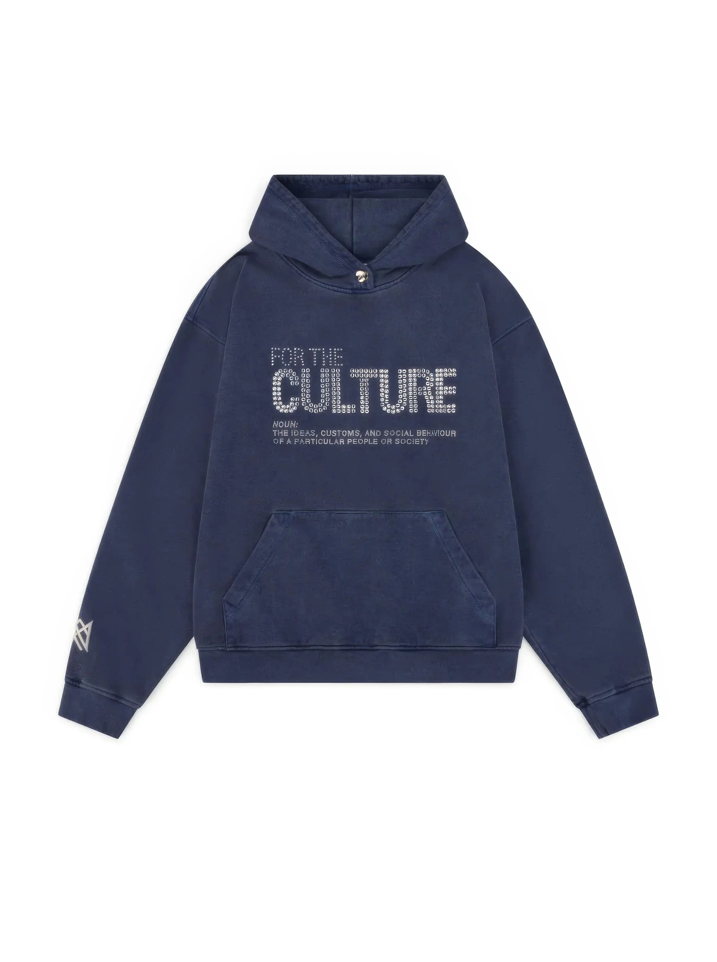 Women's Oversized Graphic Hoodie Rhinestone Streetwear Casual Pullover - Lolly 
