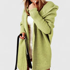Women's Oversized Hooded Cardigan Long Knit Open Front Cozy Casual Winter - Lolly 