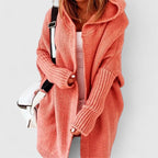 Women's Oversized Hooded Cardigan Long Knit Open Front Cozy Casual Winter - Lolly 