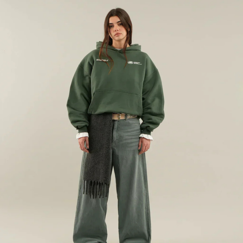 Women's Oversized Hoodie Pullover Cropped Casual Streetwear - Lolly 