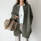 Women's Oversized Knit Cardigan Long Open Front Casual Winter Cozy Sweater - Lolly 