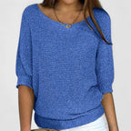 Women's Oversized Knit Sweater Batwing Sleeve Casual Pullover - Lolly 