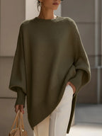 Women's Oversized Knit Sweater Batwing Sleeve Pullover Casual Winter - Lolly 