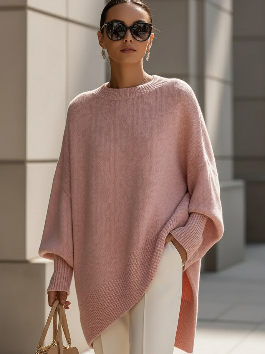 Women's Oversized Knit Sweater Batwing Sleeve Pullover Casual Winter - Lolly 
