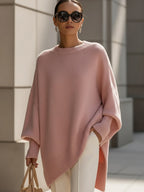 Women's Oversized Knit Sweater Batwing Sleeve Pullover Casual Winter - Lolly 