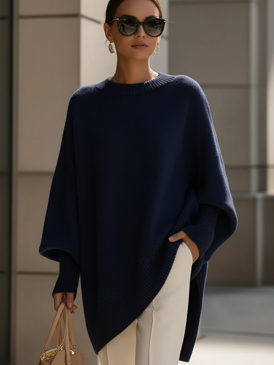 Women's Oversized Knit Sweater Batwing Sleeve Pullover Casual Winter - Lolly 
