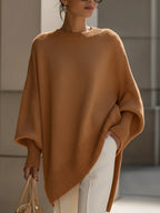 Women's Oversized Knit Sweater Batwing Sleeve Pullover Casual Winter - Lolly 