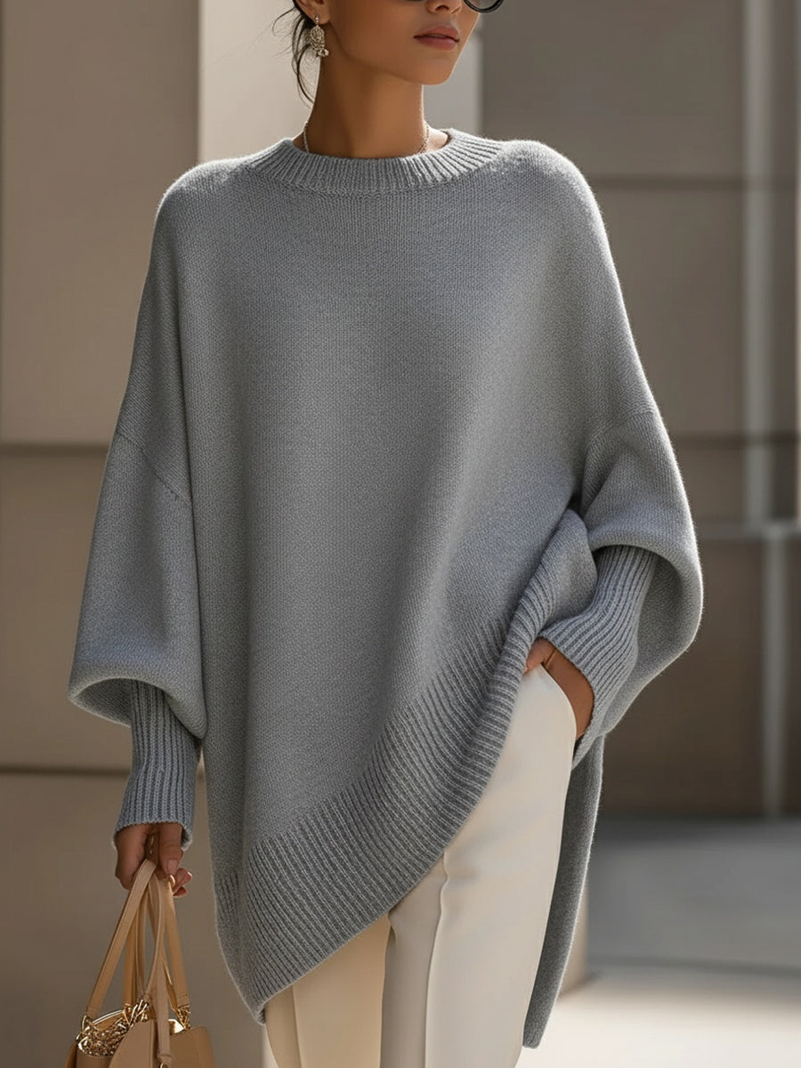Women's Oversized Knit Sweater Batwing Sleeve Pullover Casual Winter - Lolly 