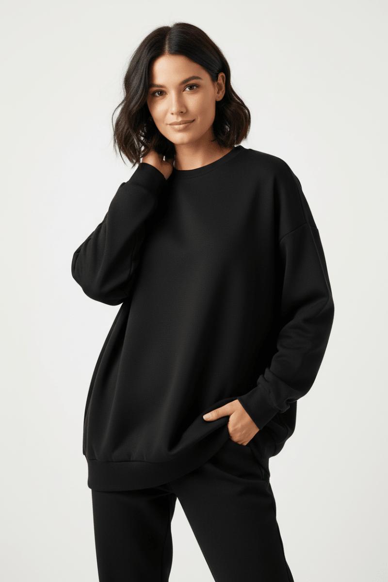 Women's Oversized Sweatshirt Long Sleeve Pullover Casual Loungewear - Lolly 