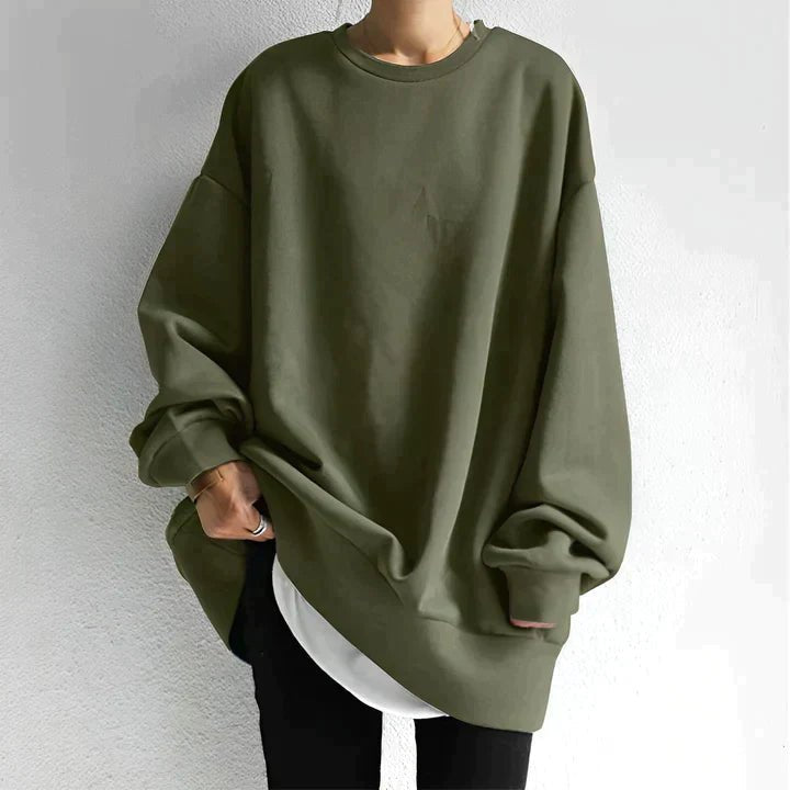 Women's Oversized Sweatshirt Long Sleeve Pullover Casual Loungewear - Lolly 