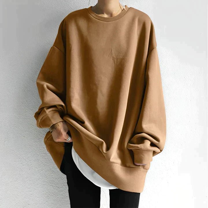 Women's Oversized Sweatshirt Long Sleeve Pullover Casual Loungewear - Lolly 