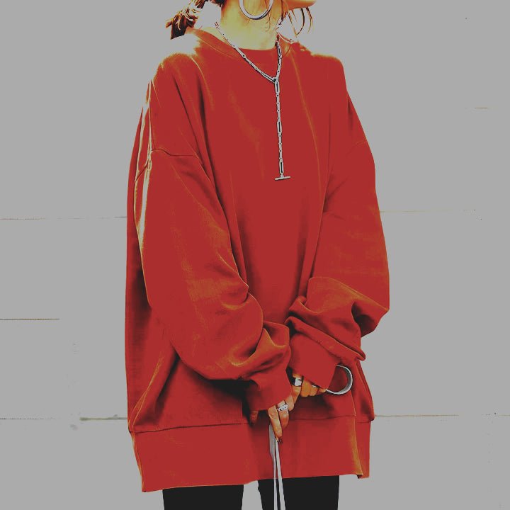 Women's Oversized Sweatshirt Long Sleeve Pullover Casual Loungewear - Lolly 