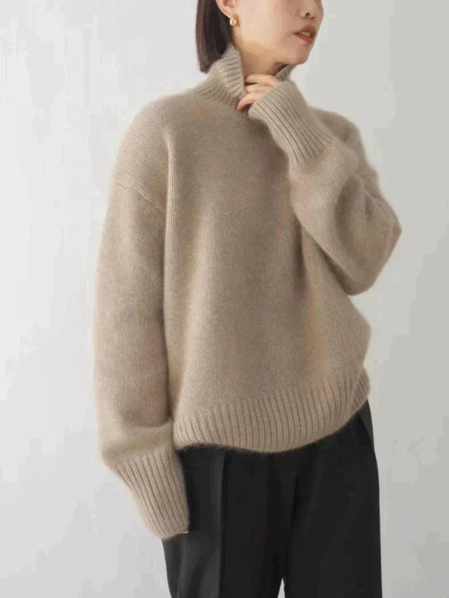 Women's Oversized Turtleneck Knit Sweater Chunky Pullover Casual Winter - Lolly 