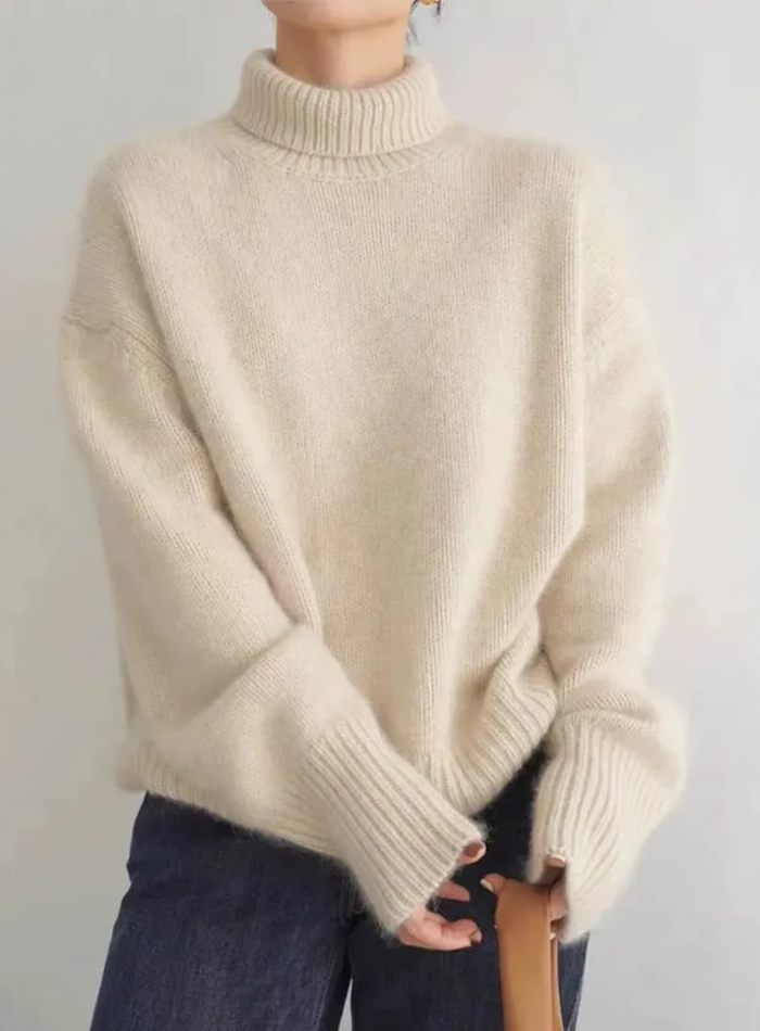 Women's Oversized Turtleneck Sweater Chunky Knit Pullover Casual Winter - Lolly 
