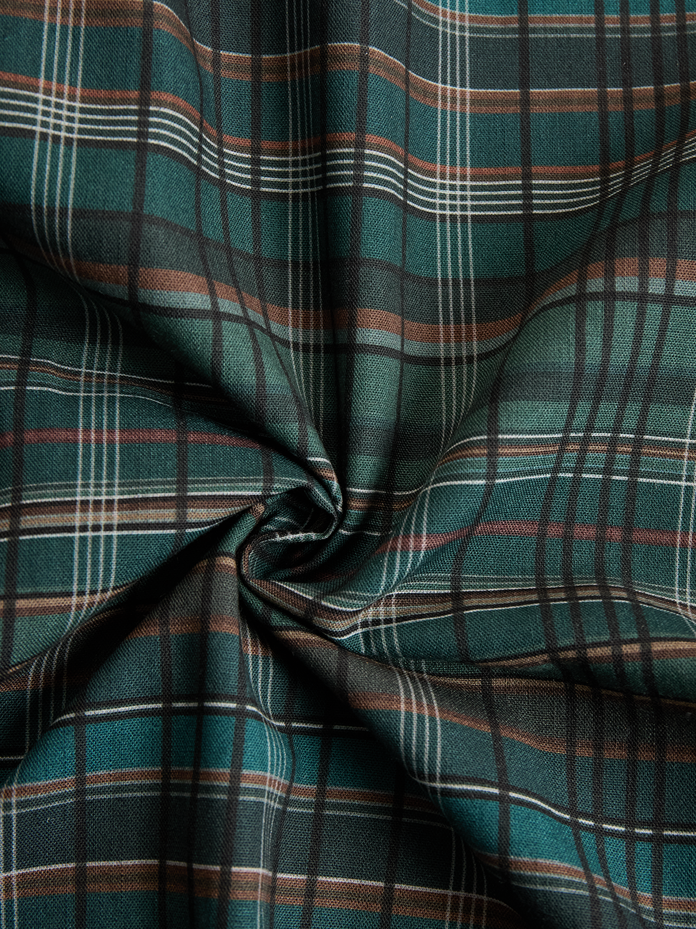 Women's Plaid Lapel Single-Breasted Shirt Long Dress Long Sleeve Casual Elegant – Green Tartan - Lolly 