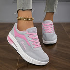 Women's Platform Sneakers Lace-Up Casual Walking Shoes Fashion Printed - Lolly 