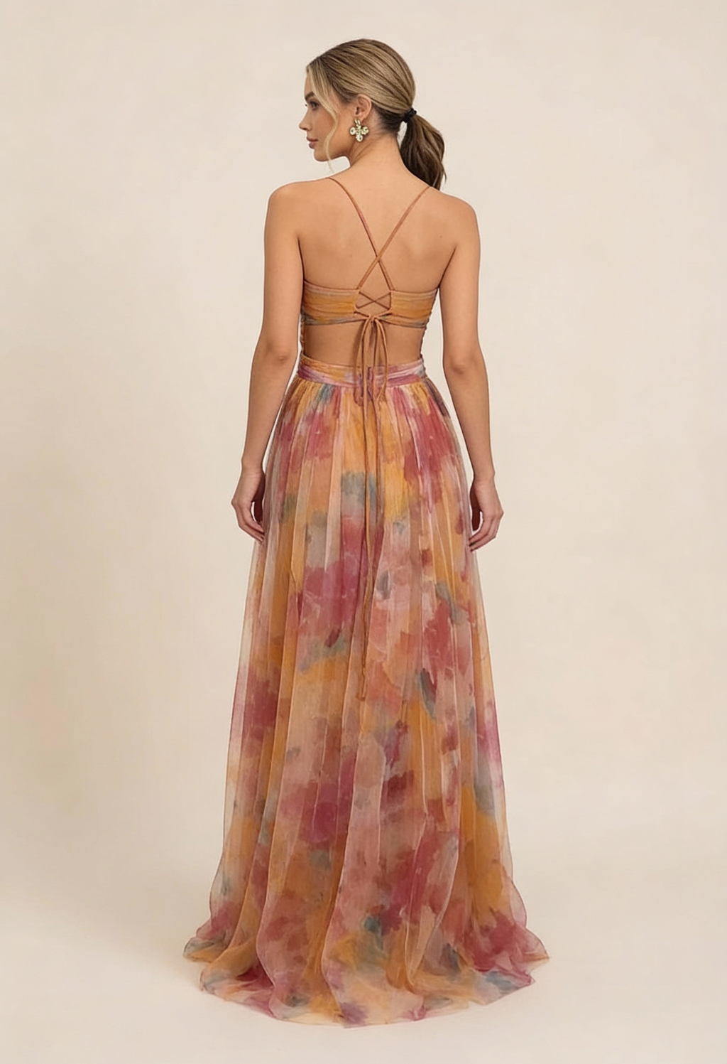 Women's Romantic Sleeveless Formal Dress – Softly Draped Fluid Elegant Party Dress & Wedding Guest Gown - Lolly 