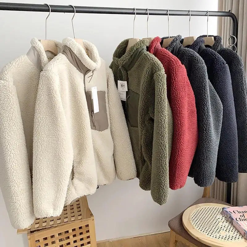 Women's Sherpa Fleece Jacket Zip-Up Oversized Winter Casual Warm Coat - Lolly 