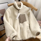 Women's Sherpa Fleece Jacket Zip-Up Oversized Winter Casual Warm Coat - Lolly 