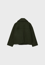 Women's Short Double-Breasted Jacket Lapel Collar Button Placket Casual Chic Cropped Coat – Heidi - Lolly 