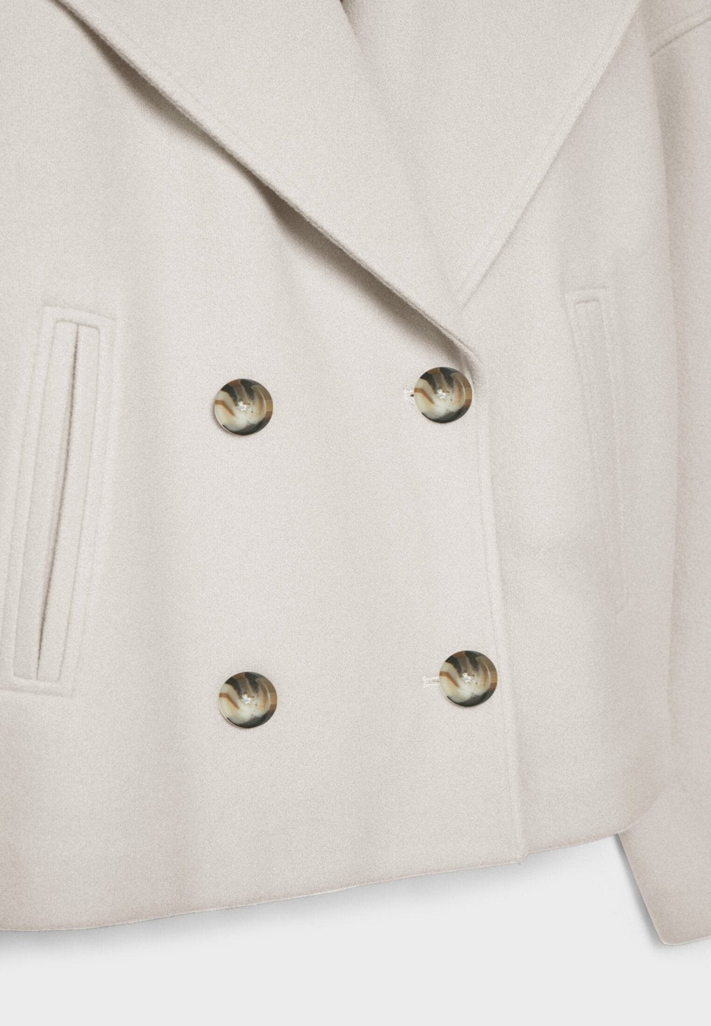 Women's Short Double-Breasted Jacket Lapel Collar Button Placket Casual Chic Cropped Coat – Heidi - Lolly 