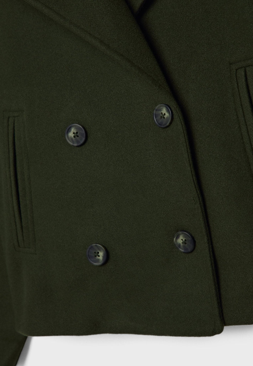 Women's Short Double-Breasted Jacket Lapel Collar Button Placket Casual Chic Cropped Coat – Heidi - Lolly 