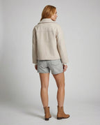 Women's Short Double-Breasted Jacket Lapel Collar Button Placket Casual Chic Cropped Coat – Heidi - Lolly 