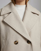 Women's Short Double-Breasted Jacket Lapel Collar Button Placket Casual Chic Cropped Coat – Heidi - Lolly 
