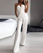 Women's Sleeveless Jumpsuit Wide Leg Backless Evening Party Formal - Lolly 