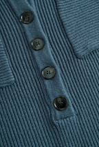 Women's Slim-Fit Hooded Knitted Long Casual Dress Long Sleeve Cozy Chic Everyday – Navy - Lolly 