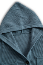 Women's Slim-Fit Hooded Knitted Long Casual Dress Long Sleeve Cozy Chic Everyday – Navy - Lolly 