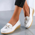 Women's Slip-On Loafers Tassel Detail Comfort Flats Casual Walking Shoes - Lolly 