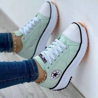 Women's Sneakers – Low-Top Platform Lace-Up - Lolly 