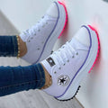 Women's Sneakers – Low-Top Platform Lace-Up - Lolly 