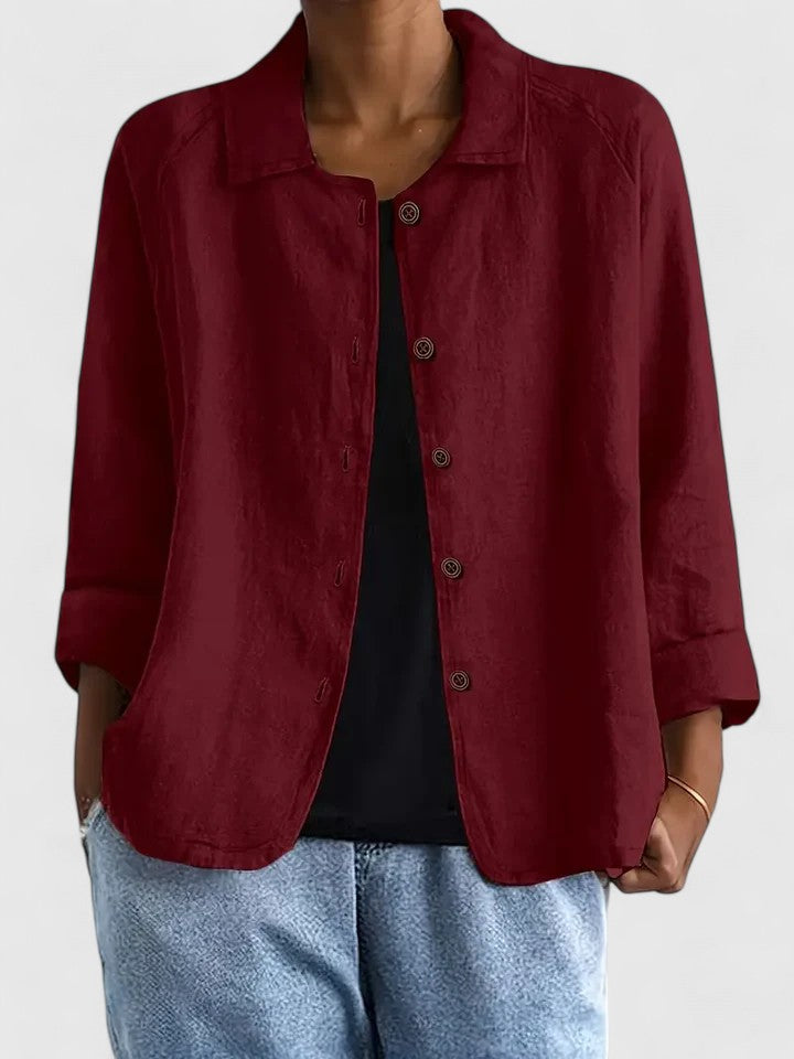 Women's Sophisticated Loose Fit Knit Top All-Day Comfort Transitional Weather Cozy – Claudine - Lolly 